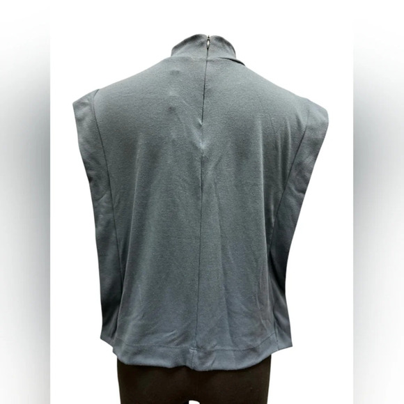 Cable & Gauge NWT Sleeveless Blue Turtleneck Size Medium - Picture 2 of 7